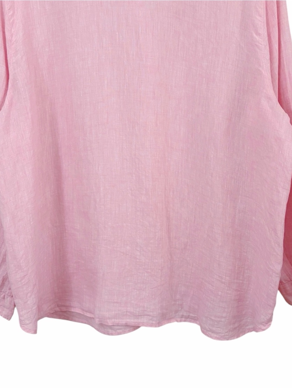 J. Jill | Linen Button Up Long Sleeve Pink Shirt XL Petite - Picture 8 of 10